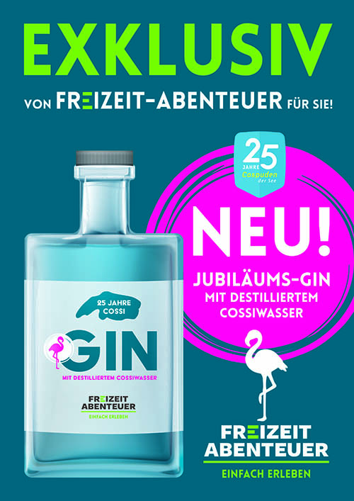 Gin_A5 Flyer 2025.indd Fluß mit Kajak und Bäumen